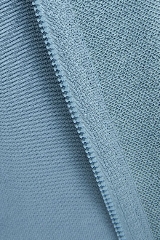 Cotton French terry full-zip hoodie with modal 4 | BLUE | Audimas