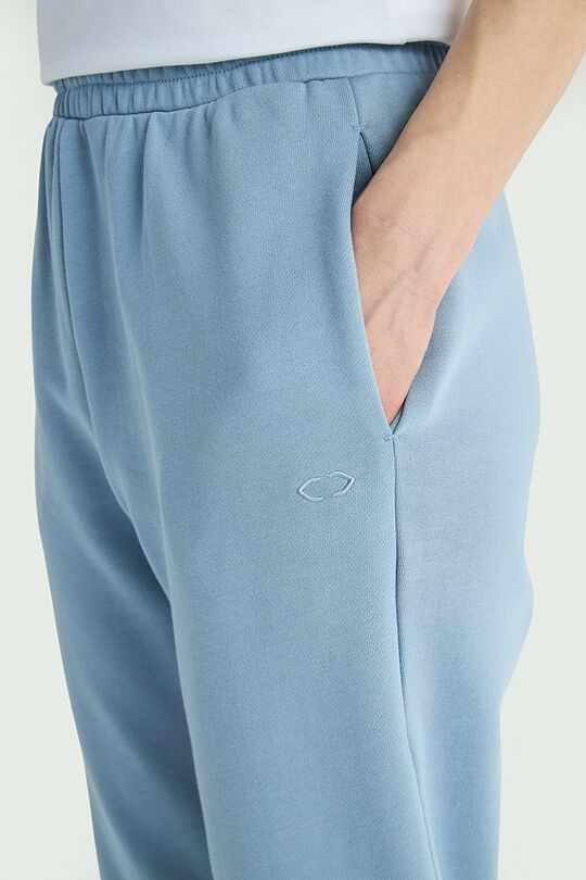 Cotton French terry sweatpants with modal 4 | BLUE | Audimas