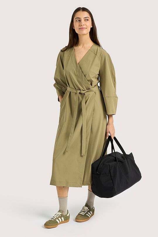 Woven wrap dress 6 | GREEN | Audimas