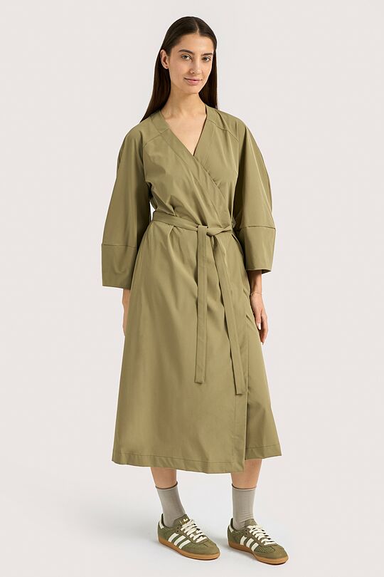 Woven wrap dress 1 | GREEN | Audimas