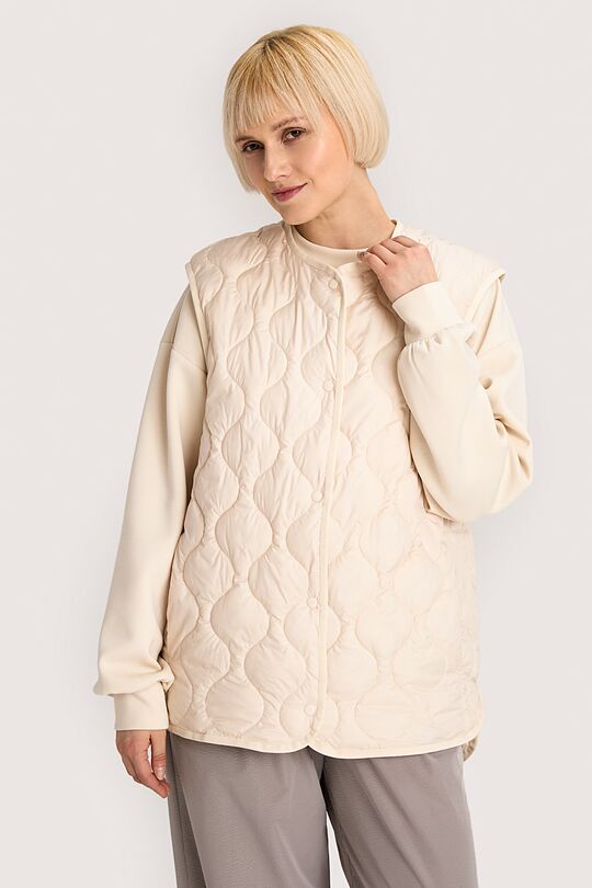 Oversized vest with synthetic insulation 1 | Cream | Audimas