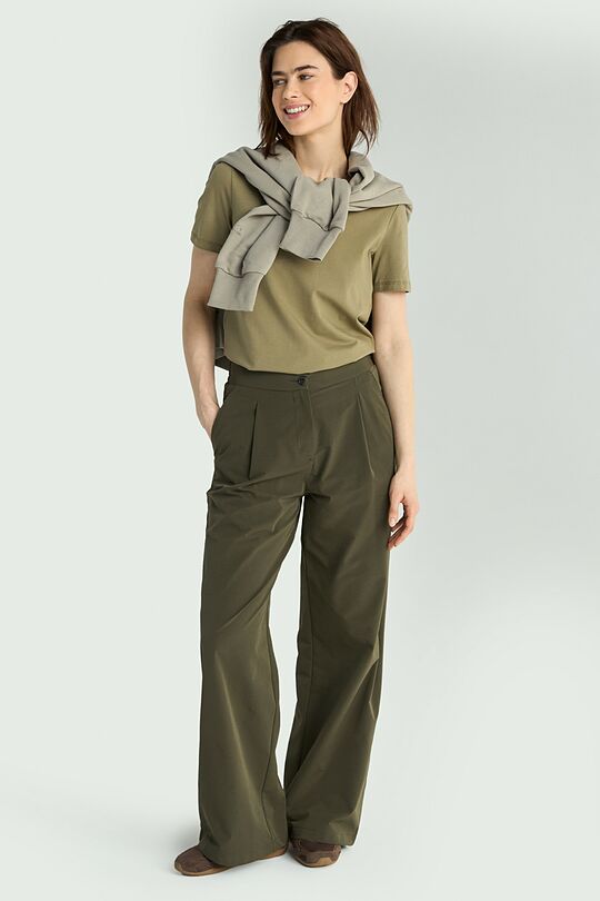 High waisted wide leg pants 1 | GREEN | Audimas