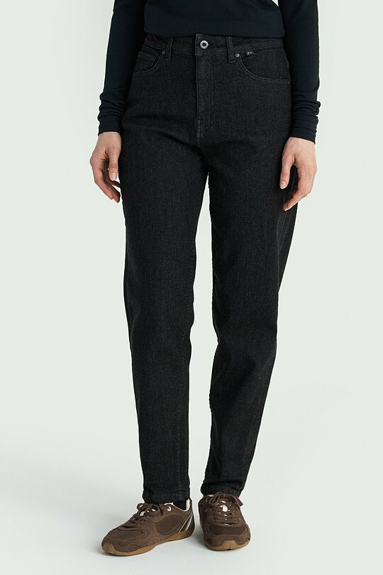 Tapered fit jeans with elastane 2 | BLACK | Audimas