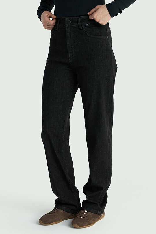 Straight jeans with elastane 2 | BLACK | Audimas