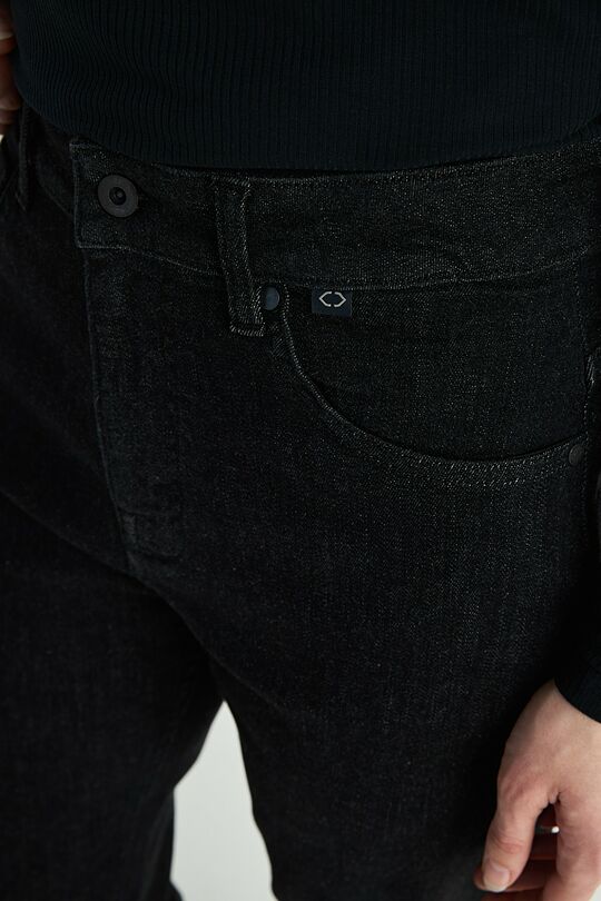 Straight jeans with elastane 3 | BLACK | Audimas