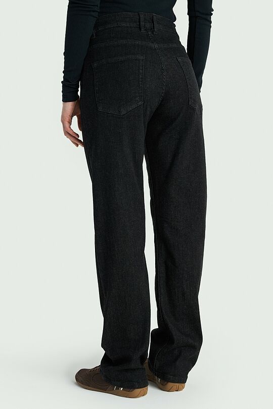 Straight jeans with elastane 4 | BLACK | Audimas