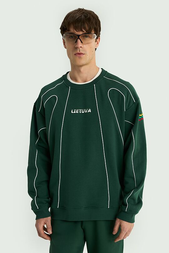 National collection oversized sweatshirt 4 | GREEN | Audimas