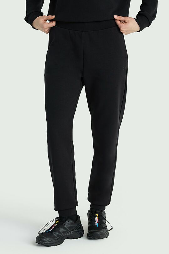 Tapered cotton French terry sweatpants 2 | BLACK | Audimas