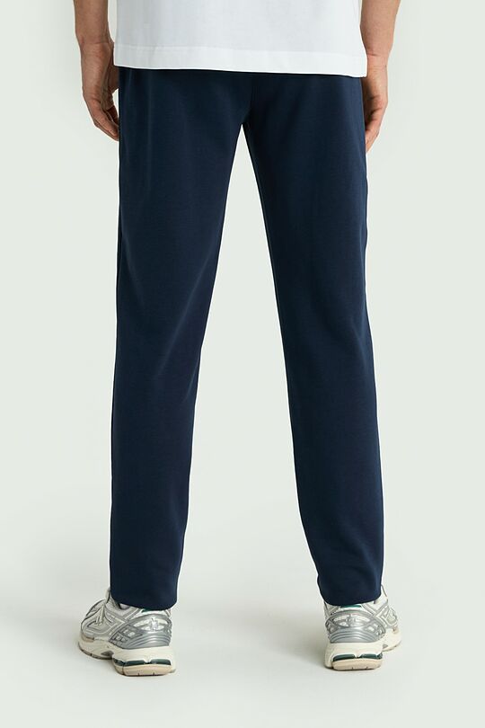 Cotton French terry tapered sweatpants 3 | Dark blue | Audimas