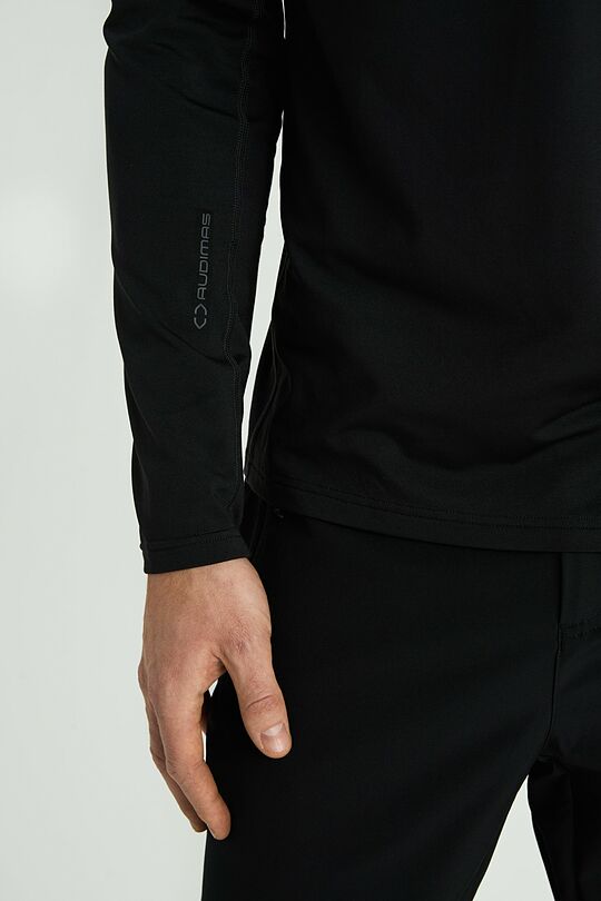 Synthetic half-zip sweatshirt 4 | BLACK | Audimas