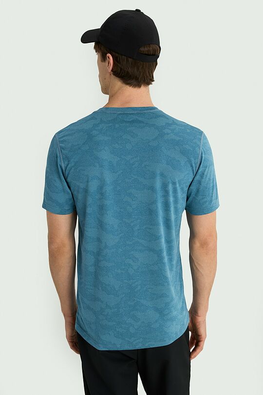 Jacquard knit synthetic T-shirt 3 | BLUE | Audimas