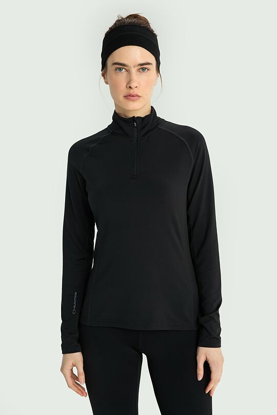 Synthetic half-zip sweatshirt 1 | BLACK | Audimas