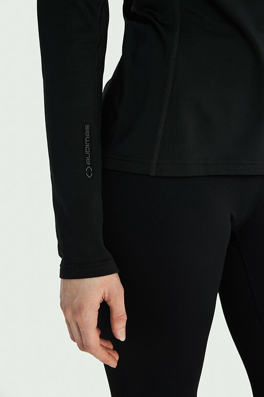Synthetic half-zip sweatshirt 4 | BLACK | Audimas