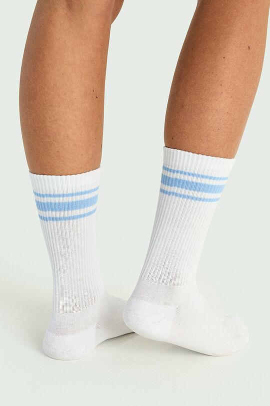 Crew length cotton socks 3 | WHITE | Audimas