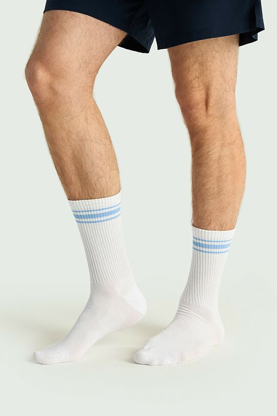 Crew length cotton socks 4 | WHITE | Audimas