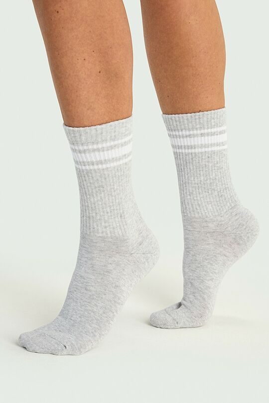 Crew length cotton socks 2 | GREY | Audimas