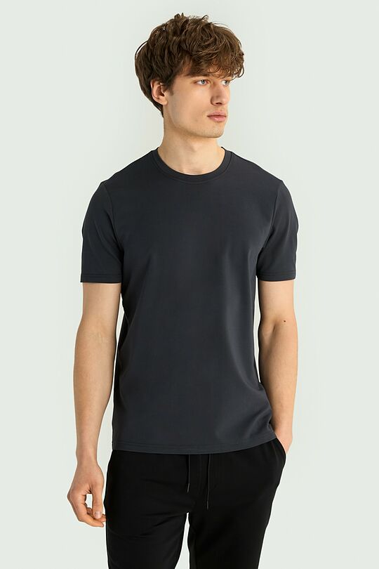 T-shirt with viscose 1 | DARK GREY | Audimas