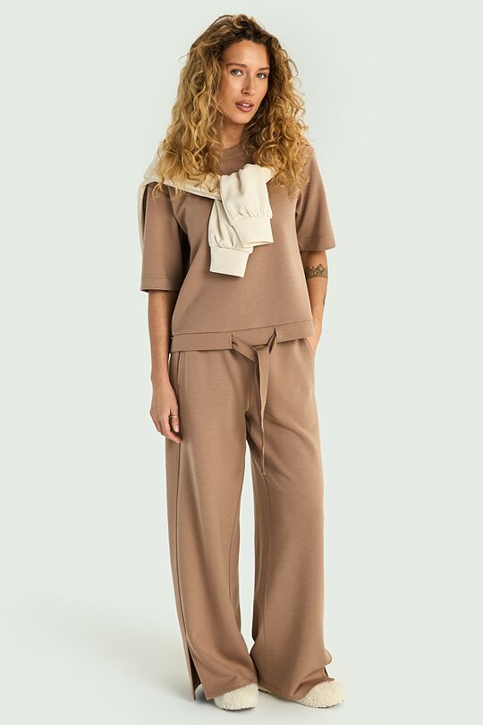 Wide sweatpants with lyocell 1 | BROWN | Audimas