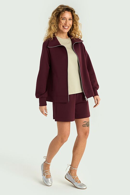 Full-zip sweatshirt with lyocell 4 | PURPLE | Audimas