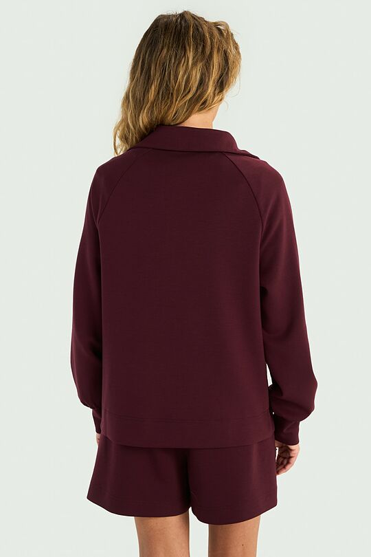 Full-zip sweatshirt with lyocell 4 | PURPLE | Audimas