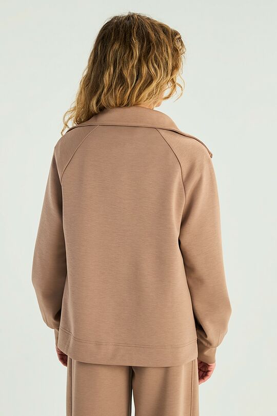 Full-zip sweatshirt with lyocell 2 | BROWN | Audimas