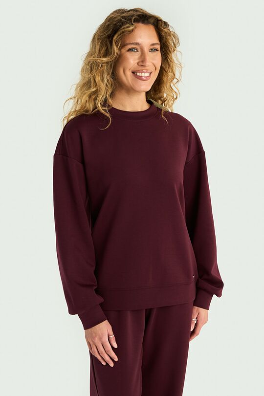 Crewneck sweatshirt with lyocell 1 | PURPLE | Audimas