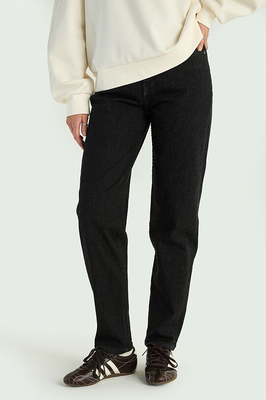 Tapered fit jeans with elastane 2 | BLACK | Audimas