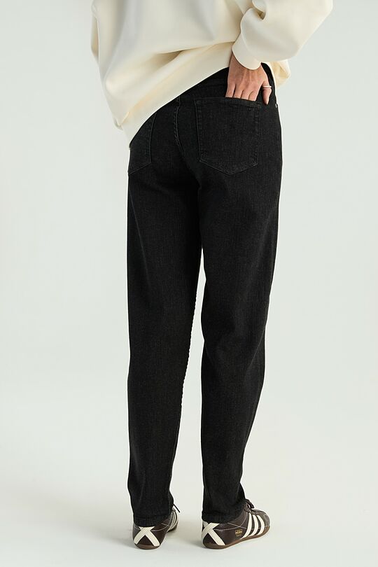 Tapered fit jeans with elastane 3 | BLACK | Audimas