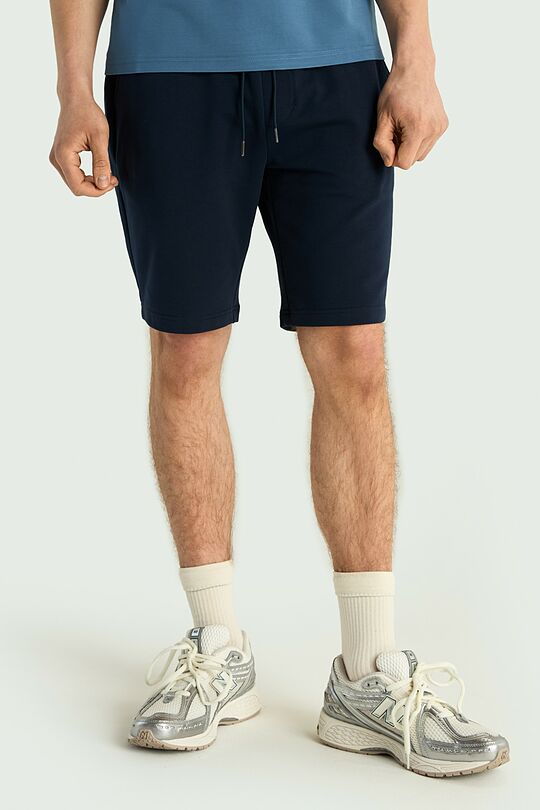 Stretch cotton French terry sweatshorts 2 | Dark blue | Audimas