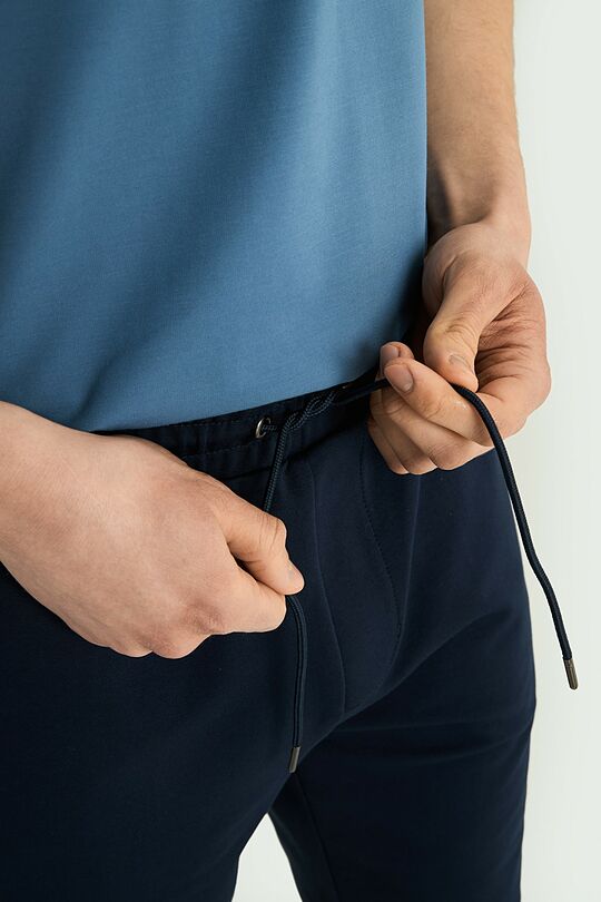 Stretch cotton French terry sweatshorts 4 | Dark blue | Audimas