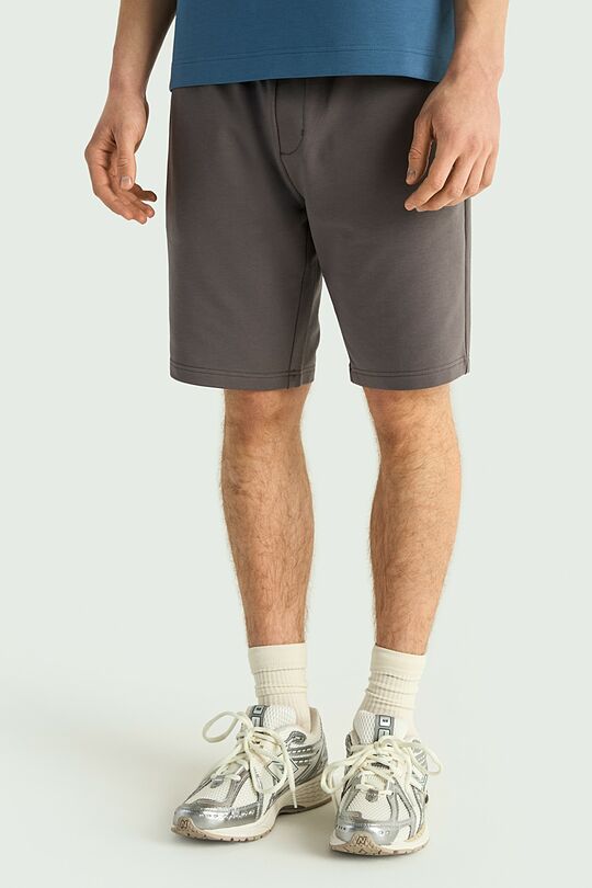 Stretch cotton French terry sweatshorts 2 | GREY | Audimas