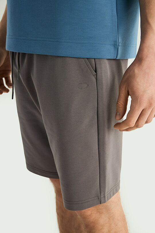 Stretch cotton French terry sweatshorts 5 | GREY | Audimas