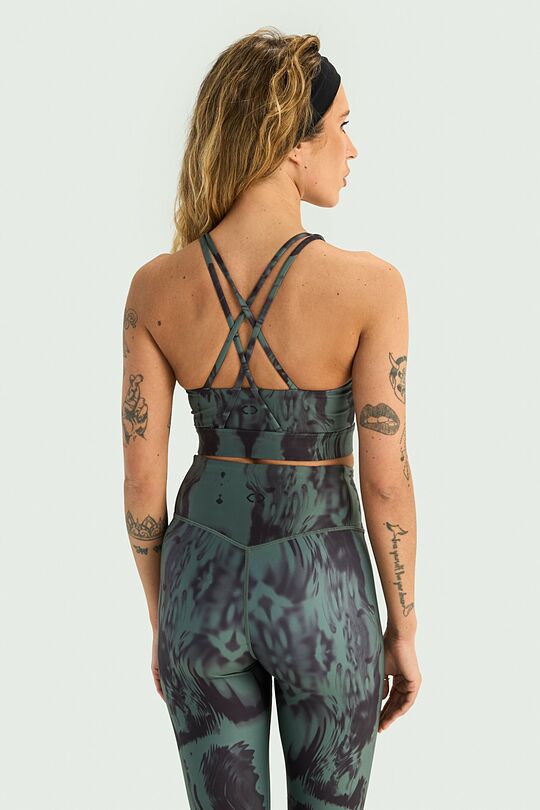 Strappy sports bra 3 | Dark green | Audimas