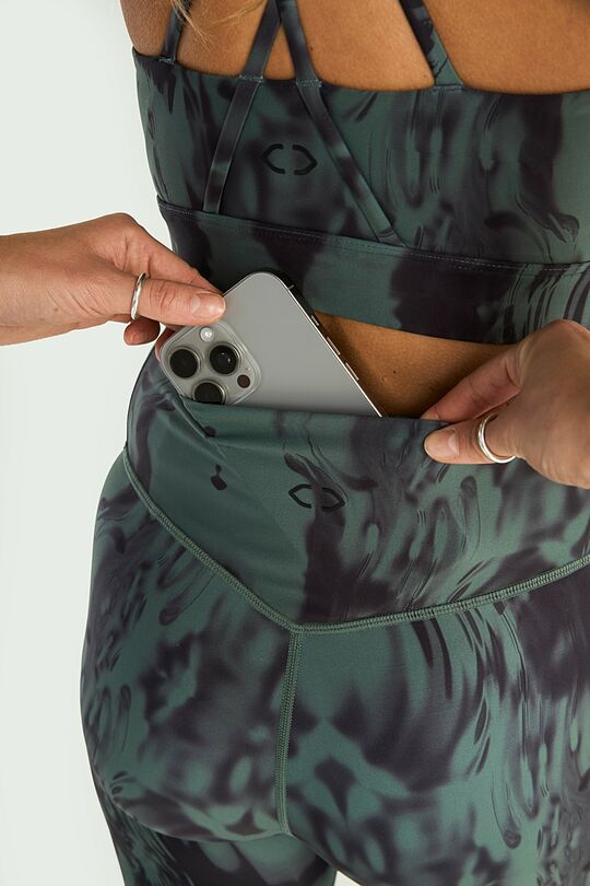 Leggings with waist pocket 4 | Dark green | Audimas