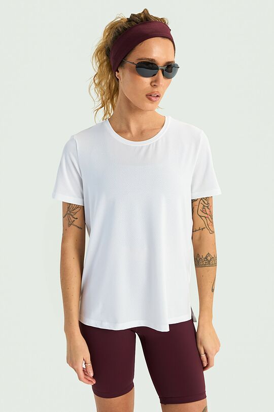 Active T-shirt with slits 2 | WHITE | Audimas