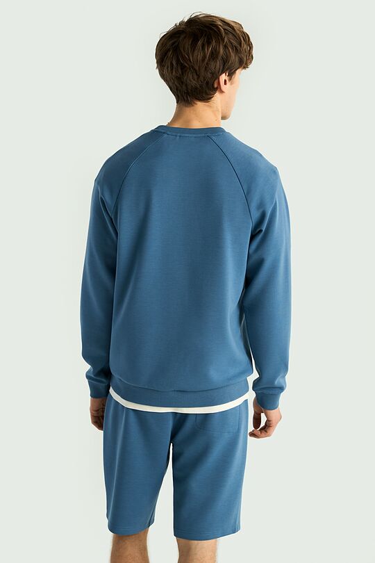Crewneck sweatshirt with lyocell 2 | BLUE | Audimas