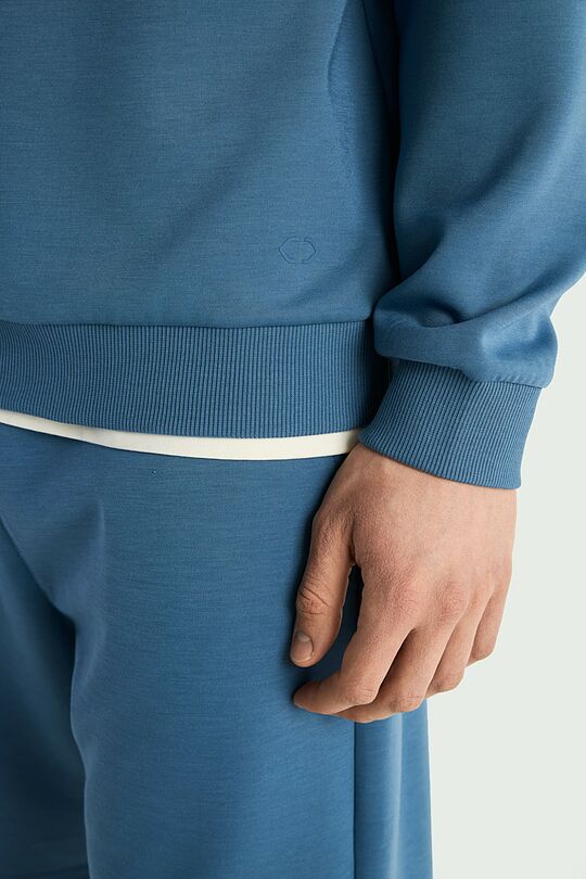 Crewneck sweatshirt with lyocell 3 | BLUE | Audimas