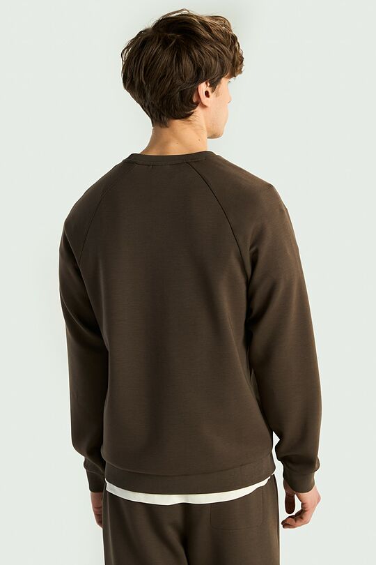 Crewneck sweatshirt with lyocell 2 | BROWN | Audimas