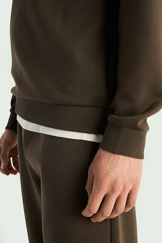 Crewneck sweatshirt with lyocell 3 | BROWN | Audimas