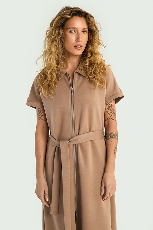 Full-zip dress with lyocell 2 | BROWN | Audimas