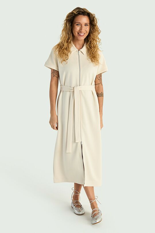 Full-zip dress with lyocell 1 | Cream | Audimas