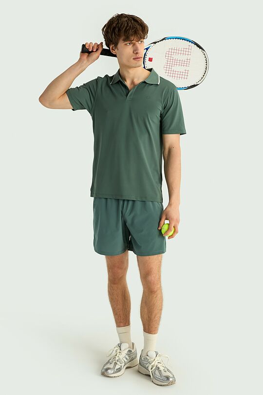 Synthetic pique polo T-shirts 4 | Dark green | Audimas