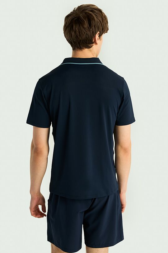 Synthetic pique polo T-shirts 2 | Dark blue | Audimas