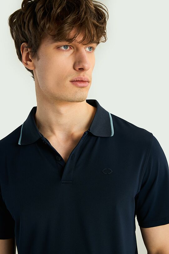 Synthetic pique polo T-shirts 3 | Dark blue | Audimas