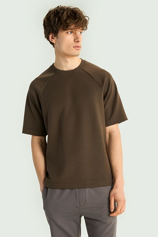 T-shirt with lyocell 1 | BROWN | Audimas