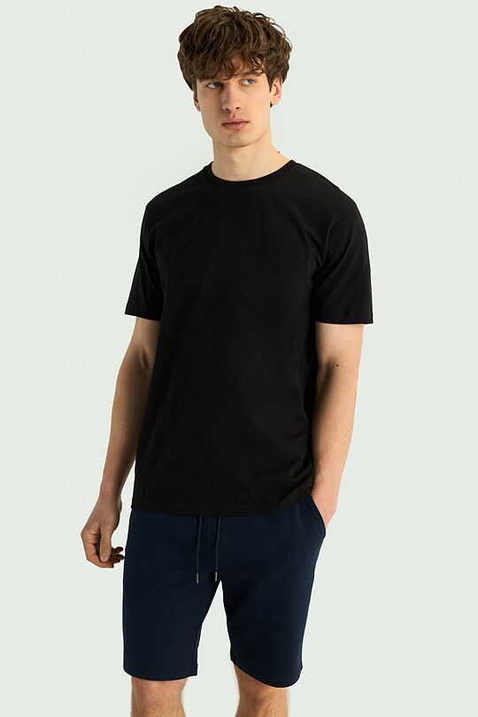 Short sleeve cotton T-shirt 1 | BLACK | Audimas