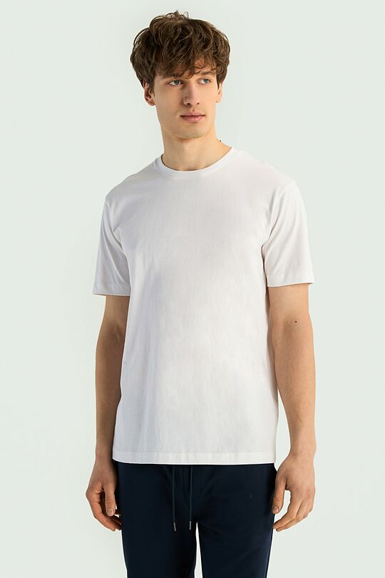 Short sleeve cotton T-shirt 1 | WHITE | Audimas