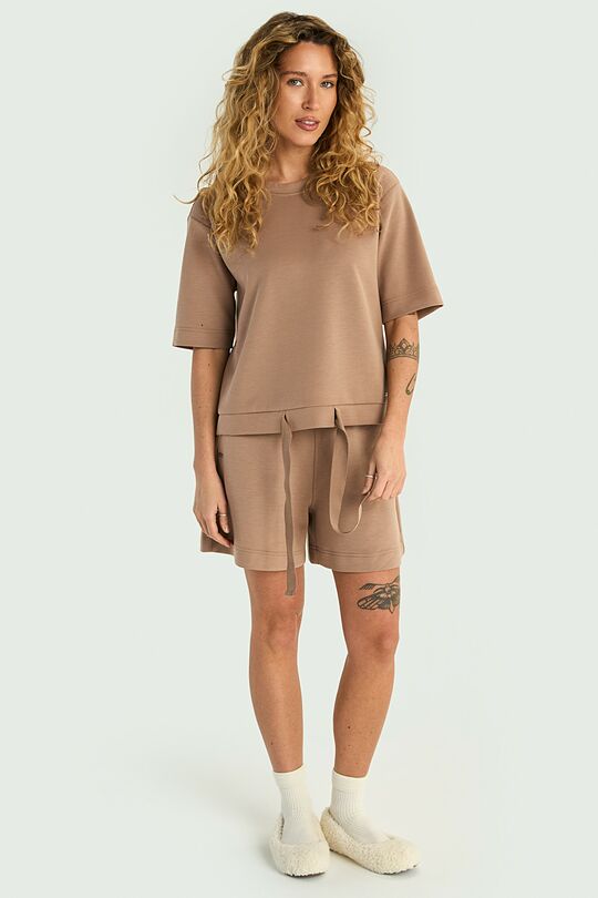 Short sleeve lyocell top 1 | BROWN | Audimas