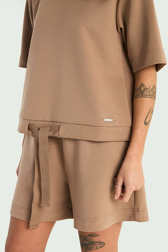 Short sleeve lyocell top 3 | BROWN | Audimas