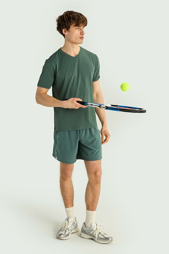 Synthetic pique active T-shirt 4 | Dark green | Audimas